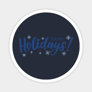 Happy Holidays-blue Magnet